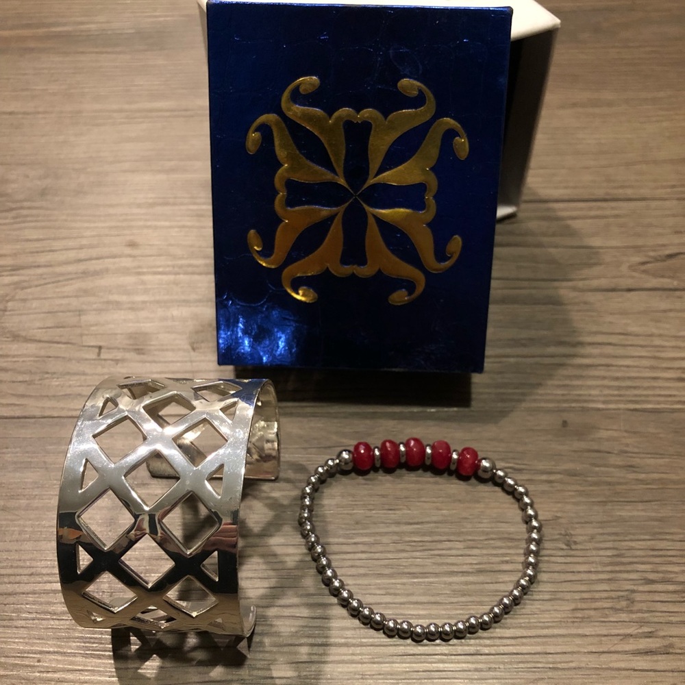 Rustic cuff bracelet and cuff set